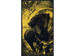 Полотенце махровое 6с104.411ж1 Бег времени(т.желтый) 67х40см