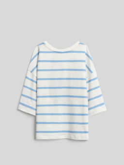 ACOOLA / Футболка детская для девочек Mirteza голубая полоска тельняшка фото 2