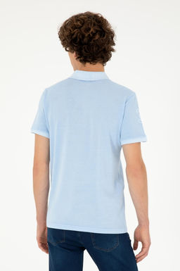 Мужская голубая базовая футболка Неожиданная скидка в корзине - U.s. polo assn фото 5