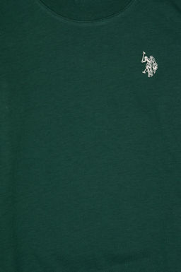 Erkek _ocuk Koyu Ye_il Basic Bisiklet Yaka Sweatshirt Sepette S_rpriz _ndirim - U.s. polo assn фото 3