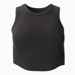 Топ в рубчик женский MIST, onesize, тёмно-серый