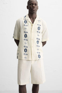 CONTRAST JACQUARD SHIRT - Zara фото 7
