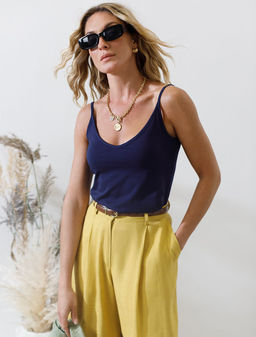 Топ из премиального хлопка с эластаном