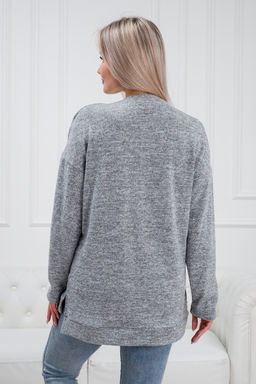 Джемпер женский из ангоры кашемир меланж Афина серый - Амадэль фото 4