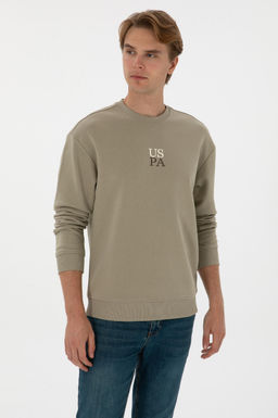 Erkek A__k Haki Basic Sweatshirt Sepette S_rpriz _ndirim - U.s. polo assn фото 3