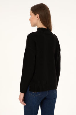 Женский темно-синий свитер с водолазкой Bis Неожиданная скидка в корзине - U.s. polo assn фото 5