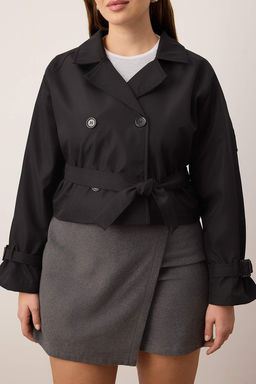 Tas Regular Buyuk Beden Trenckot TWOAW26BM00002 - Trendyolmilla фото 10