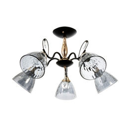 Светильник потолочный BayerLux «Анабель», 5хЕ27, 40 Вт, чёрный, 65×65×33 см