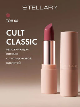 Stellary Увлажняющая помада с гиалуроновой кислотой Hydrating lipstick Cult classic тон 06