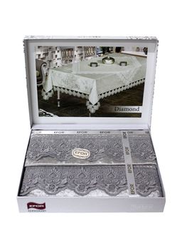 Скатерть EFOR DIAMOND 160*220 прямоугольная серебро GRI