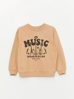 Bisiklet Yaka Bask?l? Uzun Kollu K?z ?ocuk Sweatshirt ve Tayt - Waikiki фото 2