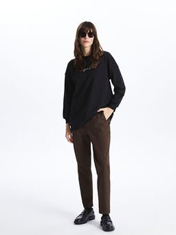 Beli Lastikli D?z Gabardin Kad?n Pantolon