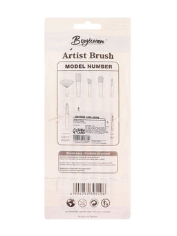 Набор кистей для рисования, синтетика, 6 штук: № 2, 4, 6, 8, 10, 12, круглые, с цветными ручками, пастель