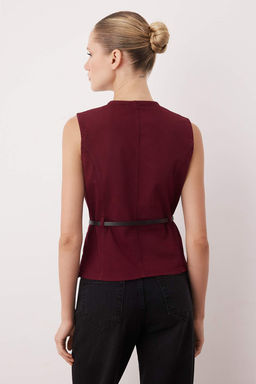 TRENDYOLMILLA Koyu Mavi Kemer Detayl? Denim Yelek TWOAW25YE00101  фото 8