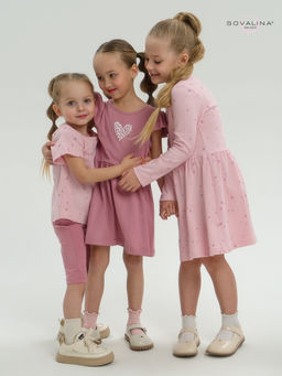 Костюм Актив лиловые сердечки-сухая роза - Sovalina фото 49