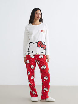 Hello Kitty Bask?l? Kad?n Pijama Tak?m