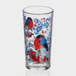 Набор стаканов новогодний «Снегири на рябине», 230 мл, 6 шт., стекло