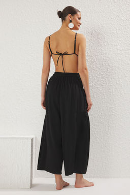 TRENDYOLMILLA Siyah Dokuma Plaj Pantolon TBESS24PL00007 фото 17