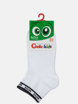 Цена за 2 пары CONTE-KIDS ACTIVE (короткие) Носки детские белый-черный