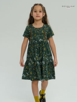 Платье Тия горчичные ветки - Sovalina фото 17