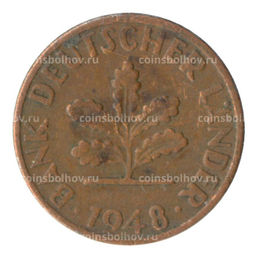 Монета 1 пфенниг 1948 года D Германия