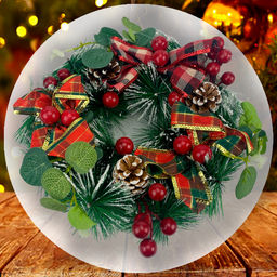 Декоративный праздничный ВЕНОК НГ 25см - Family фото 2