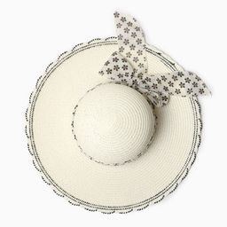 Шляпа женская MINAKU, молочная, размер 58, с бантом