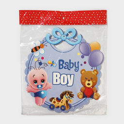Украшение на гендер пати «Подвеска Baby Boy», 28.5×24.5 см, голубое