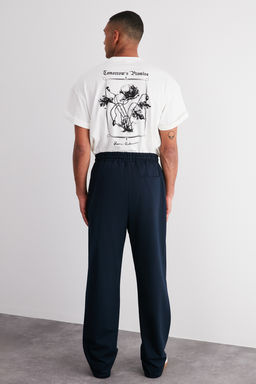 TRENDYOL MAN Lacivert Oversize/Rahat Kesim Lastik Belli Pacas? Etiketli Esofman Alt? TMNSS24EA00006 - Trendyolmilla фото 11