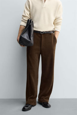 WIDE-LEG CORDUROY TROUSERS - Zara фото 2