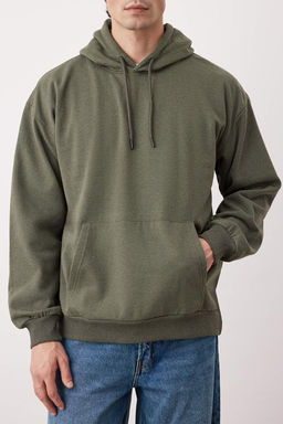 TRENDYOL MAN Siyah Oversize/Genis Kesim Kapusonlu Ici Polar/S?cak Tutan Cicek Bask?l? Sweatshirt TMNAW22SW1651 - Trendyolmilla фото 24