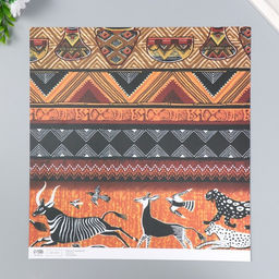 Цена за 5 шт. Бумага для скрапбукинга двусторонняя «Африка», плотность 180 г, 30.5×32 см