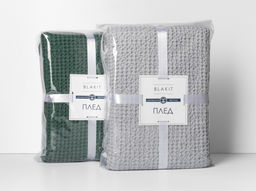 4397 Плед 240*220 цв. молочный рис. 11-0606