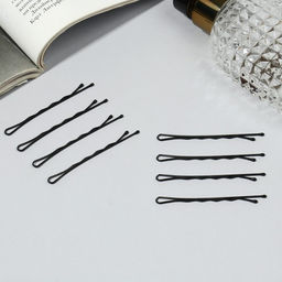 Цена за 3 шт. Невидимки для волос QF «Классика», набор 40 шт., 6 см, чёрные