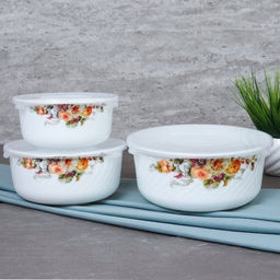 Салатник с крышкой 3 предмета А / HDW3B-XN (7064) /уп 12/ Букет пионов - Галеонтрейд фото 3