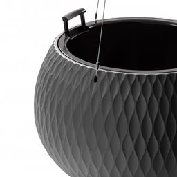Кашпо Жемчужина подвесное 4л (графитовый) М8918 - Альтернатива фото 3