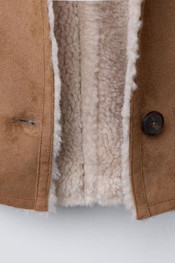 DOUBLE-FACED FAUX SHEARLING JACKET - Zara фото 8