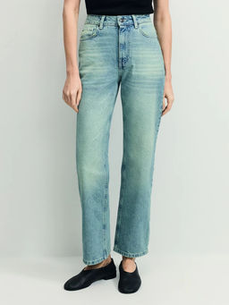 Джинсы straight с высокой посадкой регулярной длины / Zarina