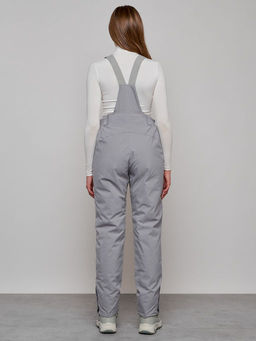 Полукомбинезон утепленный зимний горнолыжный светло-серого цвета