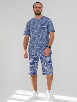 100% ХЛОПОК Комплект мужской "Техно" (бриджи)