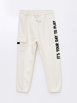 Beli Lastikli Bask?l? Erkek Bebek Jogger E?ofman Alt?