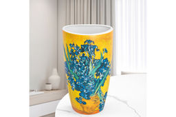 Ваза 1,5 л 12,5*9,5*22 см "Ирисы в вазе" NEW BONE CHINA