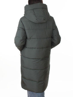8353 DK. GREEN Пальто зимнее женское (200 гр. холлофайбер)