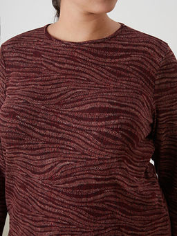 Bisiklet Yaka Desenli Kad?n Bluz