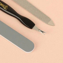 ZINGER Набор SIS-04 для маникюра 3 предмета /пилка металлическая+полировка+триммер)