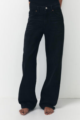 TRF WIDE-LEG MID-RISE FULL LENGTH JEANS - Zara фото 4