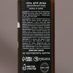 Подарочный набор новогодний мужской «Успехов в году»: гель для душа и шампунь для волос, 2×100 мл, Чистое счастье