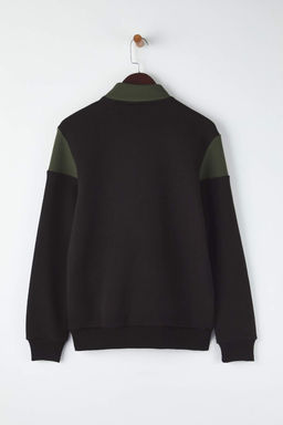 TRENDYOL MAN Lacivert-Gri Melanj Regular Fit Uzun Kollu Dik Yaka Fermuarl? Sweatshirt TMNAW22SW0720 - Trendyolmilla фото 17