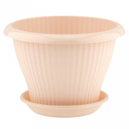 Горшок для цветов пластмассовый "Гамма плюс" 2,9л, д22см, h15,5см, пудровый (Россия)