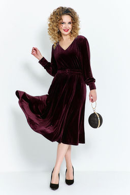 Платье Euro Moda 492 вишневый